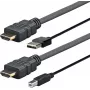 Vivolink PROHDMIUSBAB5AMP adaptador de cable de vídeo 5 m HDMI + USB Type-A HDMI + USB Type-B negro