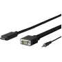 Vivolink PROHDMIVGA1 adaptador de cable de vídeo 1 m HDMI Type-A (estándar) VGA (D-Sub) negro