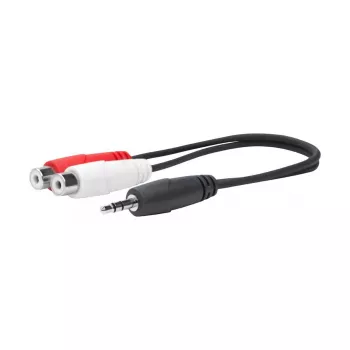 Vivolink PROMJMRCAF0.2 cable de audio 0,2 m 2 x RCA 3,5 mm negro