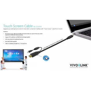 Vivolink PROUSBCHDMIUSBB7.5 Cable USB USB 3.2 Gen 1 (3.1 Gen 1) 7,5 m USB-C Negro