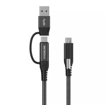 Vivolink PROUSBCMM1.5ADP Cable USB USB 3.2 Gen 2 (3.1 Gen 2) 1,5 m USB C Negro