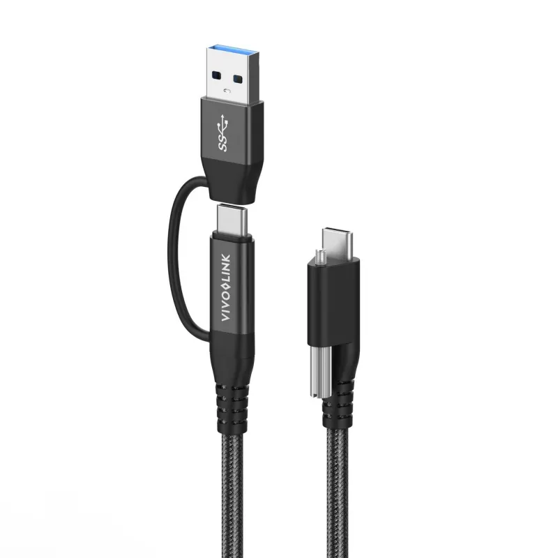 Vivolink PROUSBCMM1.5ADP Cable USB USB 3.2 Gen 2 (3.1 Gen 2) 1,5 m USB C Negro