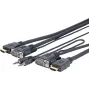 Vivolink PROVGAHDMIFLY3 Adaptador de cable de vídeo 3 m VGA (D-Sub) + 3,5 mm HDMI Tipo A (estándar) Negro