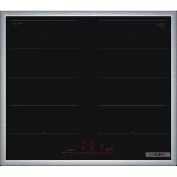 Bosch Serie 6 PXX645HC1E Placa de cocina Negro Integrado 60 cm Placa de inducción por zonas 4 Zona(s)