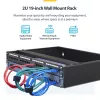 StarTech.com RACK-2U-14-BRACKET rack de red de pared 2U de 19 pulgadas, 14 pulgadas de profundidad (perfil bajo), soporte para panel de conexiones, capacidad de 35 kg (77 lbs), negro