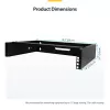 StarTech.com RACK-2U-14-BRACKET rack de red de pared 2U de 19 pulgadas, 14 pulgadas de profundidad (perfil bajo), soporte para panel de conexiones, capacidad de 35 kg (77 lbs), negro