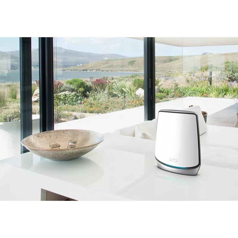 NETGEAR Orbi RBK853 AX6000 WiFi 6 sistema mesh Tri-Band (2,4 GHz / 5 GHz / 5 GHz) Wi-Fi 6 (802.11ax) gris 4 interno