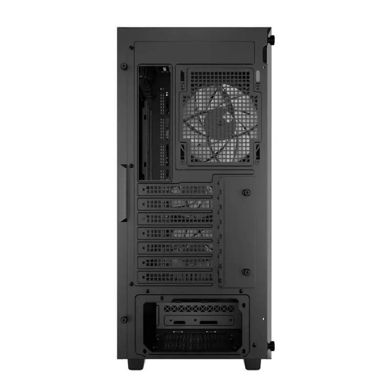 Carcasa de PC DeepCool CC560 V2 Midi Tower negra — ATX/microATX, cristal templado, frontal RGB, radiador frontal 360mm, GPU 370mm
