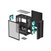 Carcasa de PC DeepCool CC560 V2 Midi Tower negra — ATX/microATX, cristal templado, frontal RGB, radiador frontal 360mm, GPU 370mm
