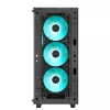 Carcasa de PC DeepCool CC560 V2 Midi Tower negra — ATX/microATX, cristal templado, frontal RGB, radiador frontal 360mm, GPU 370mm