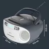 Radio radiocasete portátil Reflexion RCR2260DAB blanca/gris con sintonizador DAB+/FM y reproductor de CD