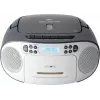 Radio radiocasete portátil Reflexion RCR2260DAB blanca/gris con sintonizador DAB+/FM y reproductor de CD