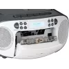 Radio radiocasete portátil Reflexion RCR2260DAB blanca/gris con sintonizador DAB+/FM y reproductor de CD