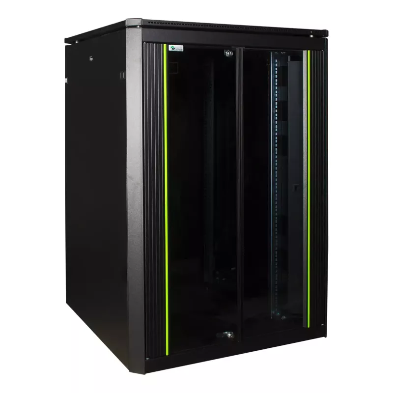 Armario rack autoportante LOGON RDL22U88BL 22U negro 600 kg de capacidad