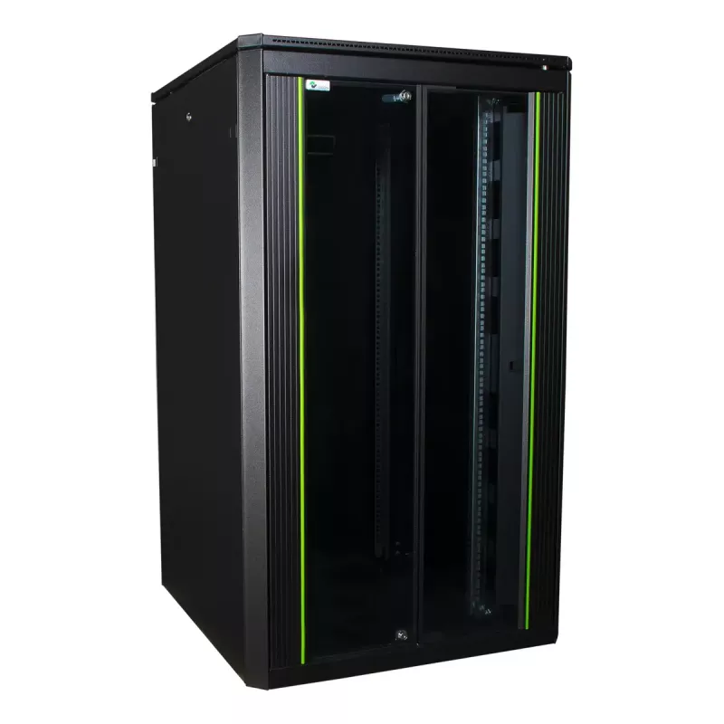 Armario rack autoportante LOGON RDL26U88BL 26U negro 600 kg de capacidad