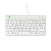 Teclado ergonómico R-Go Tools R-Go Compact Break, teclado compacto con software de pausas, QWERTZ (DE), con cable, blanco