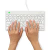 Teclado ergonómico R-Go Tools R-Go Compact Break, teclado compacto con software de pausas, QWERTZ (DE), con cable, blanco