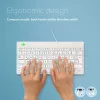 Teclado ergonómico R-Go Tools R-Go Compact Break, teclado compacto con software de pausas, QWERTZ (DE), con cable, blanco