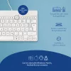 Teclado ergonómico R-Go Tools R-Go Compact Break, teclado compacto con software de pausas, QWERTZ (DE), con cable, blanco