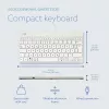 Teclado ergonómico R-Go Tools R-Go Compact Break, teclado compacto con software de pausas, QWERTZ (DE), con cable, blanco