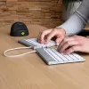 Teclado ergonómico R-Go Tools R-Go Split Break con software de pausas, teclado ergonómico dividido, QWERTZ (DE), Bluetooth, blanco