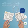 Teclado ergonómico R-Go Tools R-Go Split Break con software de pausas, teclado ergonómico dividido, QWERTZ (DE), Bluetooth, blanco