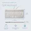 Teclado ergonómico R-Go Tools R-Go Split Break con software de pausas, teclado ergonómico dividido, QWERTZ (DE), Bluetooth, blanco