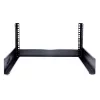 StarTech.com Rack de servidor de sobremesa de 2 postes 4HE, rack de ordenador pequeño abierto de 19 pulgadas, rack de red compacto para equipos AV/estudio/datos/IT – rack de dos postes independiente para casa/oficina
