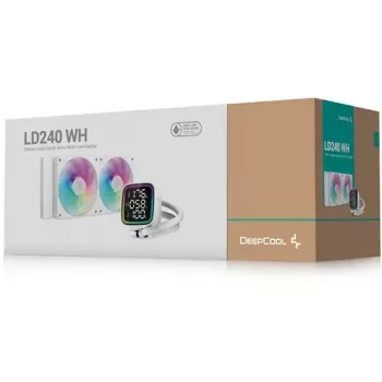 Refrigeración líquida DeepCool LD240 blanca radiador de 240 mm con ventiladores RGB