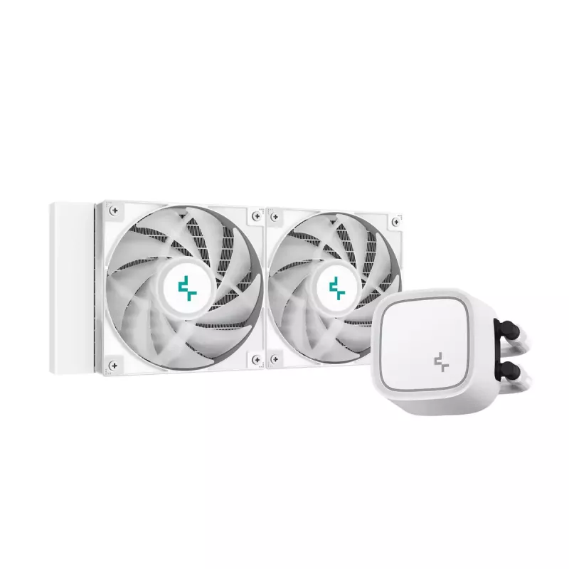DeepCool LE520 WH R-LE520-WHAMMN-G-1 refrigeración líquida todo en uno para CPU, 240 mm, ventilador de 12 cm, 85,85 CFM, LGA1700/1200/1151/1150/1155, AM4/AM5, blanco