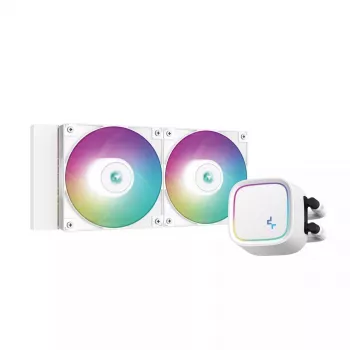 Refrigeración líquida todo en uno DeepCool LE520 WH – ventilador de 120 mm, 220 W TDP, blanco, compatible con LGA 1150/1151/1155/1200/1700 y AM4/AM5