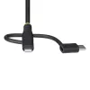 Cable de carga múltiple USB resistente StarTech.com de 1m, USB a Lightning/Micro-USB/Type-C, certificado Apple MFi, funda de aramida, cable de carga USB universal 3 en 1 para iPhone/iPad/Android