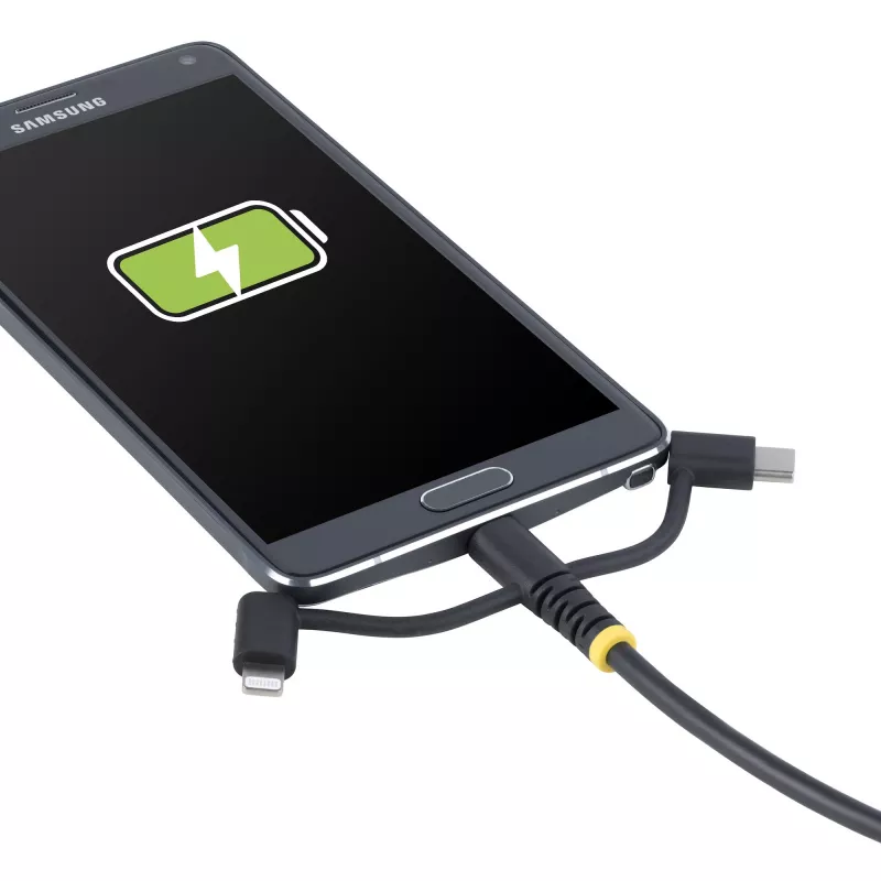 Cable de carga múltiple USB resistente StarTech.com de 1m, USB a Lightning/Micro-USB/Type-C, certificado Apple MFi, funda de aramida, cable de carga USB universal 3 en 1 para iPhone/iPad/Android