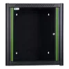 Rack de pared LOGON RWM12U45BL 12U negro con cerradura de llave y gestión de cables