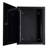 Rack de montaje en pared LOGON RWM16U45BL 16U negro cerradura con llave gestión de cables