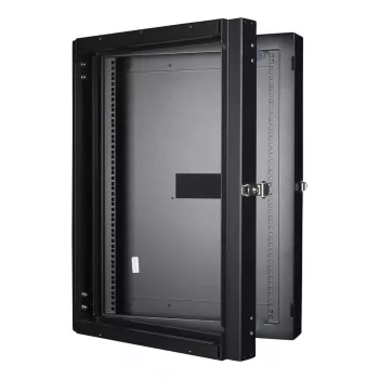 Armario de montaje en pared LOGON RWMD16UBL 16U negro 80 kg de capacidad