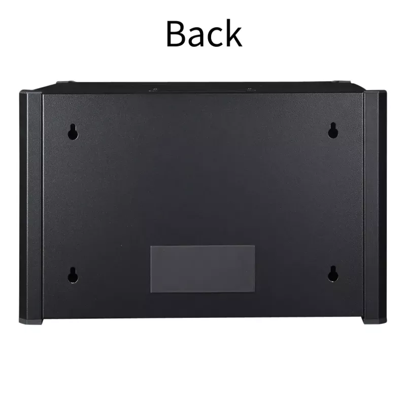 Armario de montaje en pared LOGON RWP07U45BL 7U negro cerradura con llave
