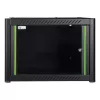 Armario de montaje en pared LOGON RWP07U45BL 7U negro cerradura con llave