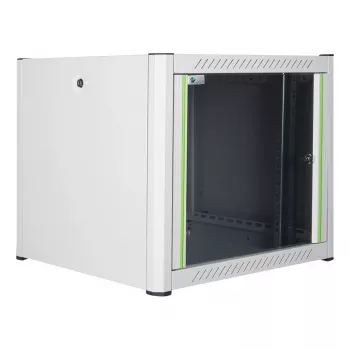 Armario de montaje en pared LOGON RWP09U56WH 9U blanco cerradura con llave
