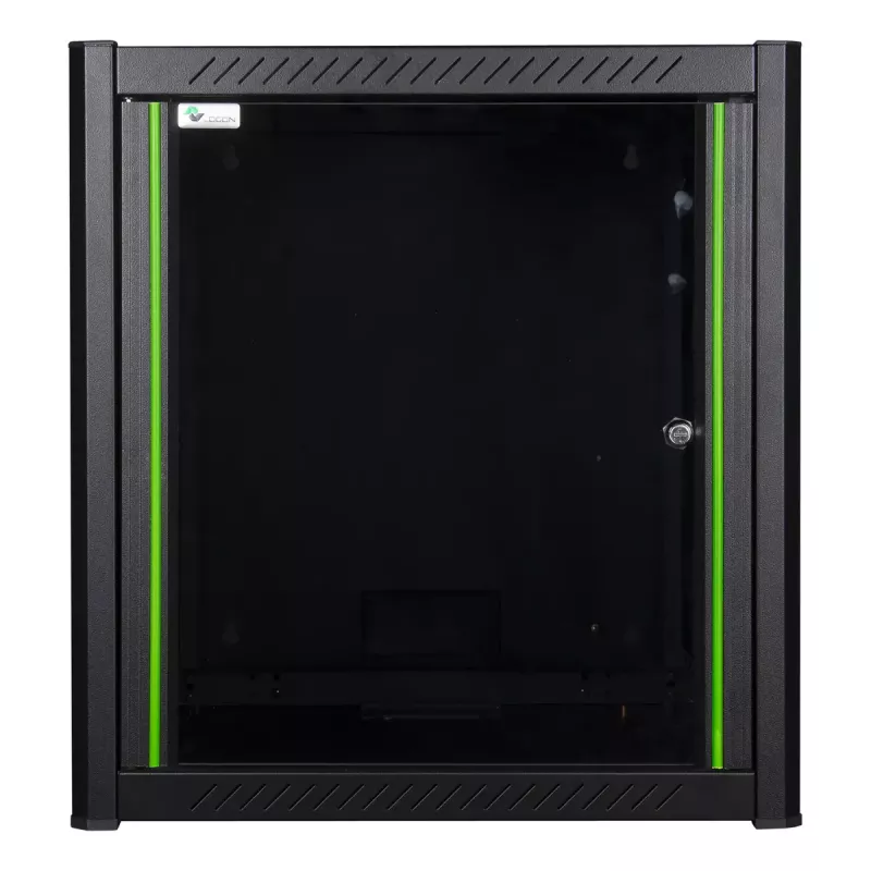 Rack de montaje en pared LOGON RWP12U56BL 12U negro cerradura con llave