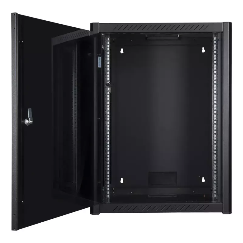 Rack de montaje en pared LOGON RWP16U45BL 16U negro cerradura con llave