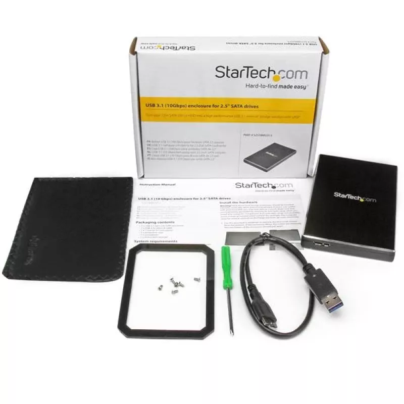 StarTech.com Carcasa USB 3.1 (10 Gbps) para unidades SATA de 2,5