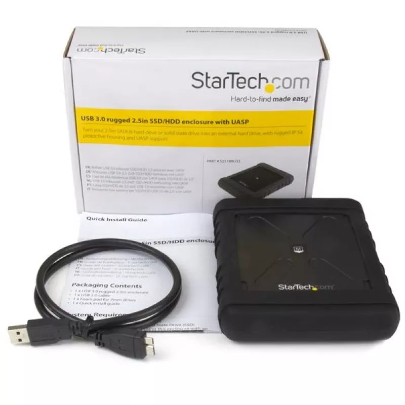 StarTech.com Carcasa externa robusta para disco duro - USB 3.0 a SATA 6 Gbit/s de 2,5