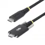 StarTech.com Cable de carga USB-C de 2 m, bloqueo lateral con tornillo, 240 W (5 A) PD EPR, funda doble de silicona/trenzado, cable de carga para portátil USB 2.0, certificado USB-IF, cable de carga USB-C resistente