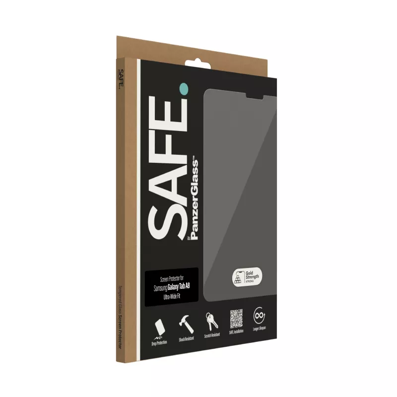 Protector de pantalla PanzerGlass SAFE. de Samsung Galaxy Tab A8 ajuste ultra ancho cristal templado
