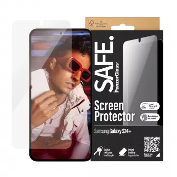 PanzerGlass SAFE. by ® Lámina protectora de pantalla Samsung Galaxy S24+ | Ultra-Wide Fit con EasyAligner