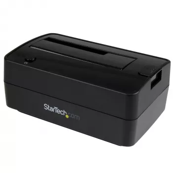 Base de acoplamiento para disco duro StarTech.com Single Bay USB 3.1 / eSATA a SATA, base para disco duro USB 3.1 (10 Gbit/s), base de acoplamiento externa para HDD/SSD SATA III de 2.5/3.5 inch, bahía de disco duro de carga superior