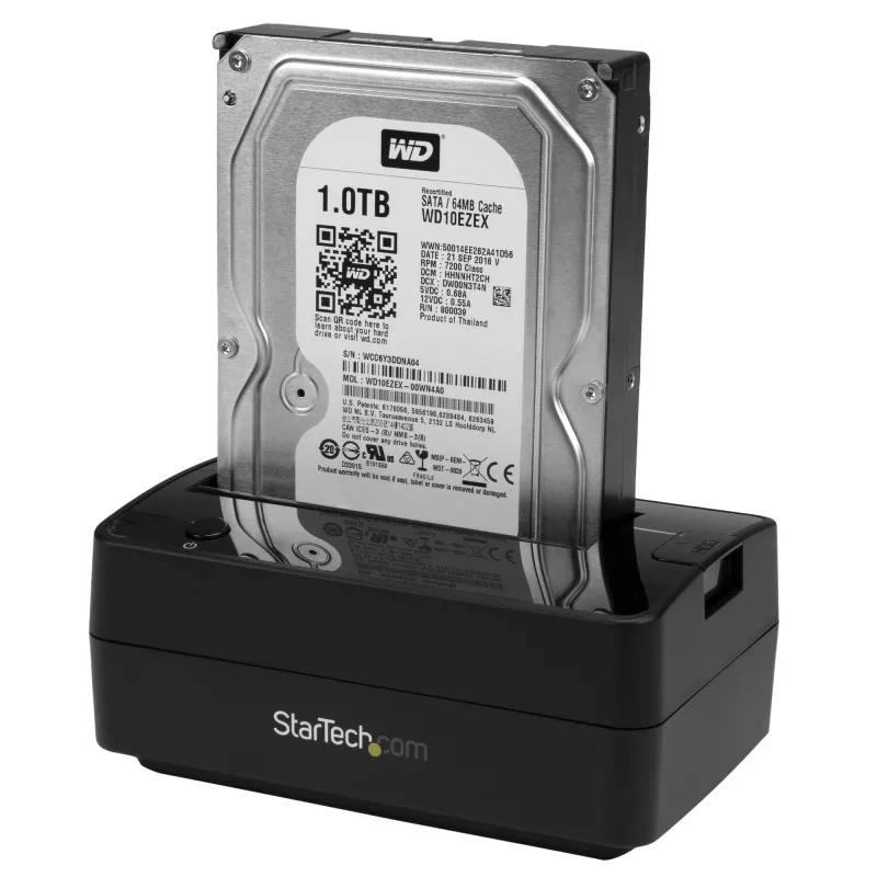 Base de acoplamiento para disco duro StarTech.com Single Bay USB 3.1 / eSATA a SATA, base para disco duro USB 3.1 (10 Gbit/s), base de acoplamiento externa para HDD/SSD SATA III de 2.5/3.5
