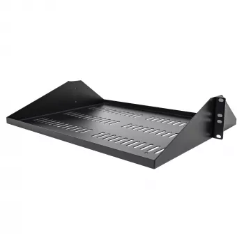 StarTech.com Estante para rack de servidor 2U, bandeja extraíble ventilada universal de montaje central para armario de red de 19