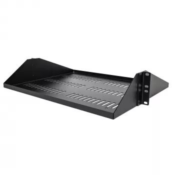 StarTech.com Estante para rack de servidor 2U, bandeja extraíble ventilada universal de montaje central para armario de red de 19